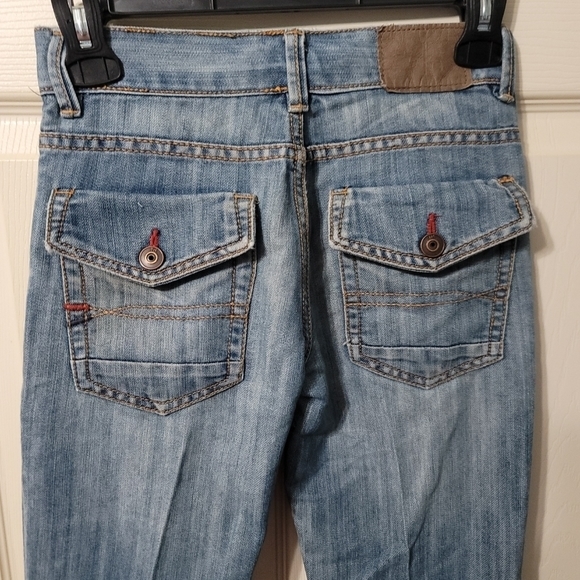 Vtg 90’s Tommy Hilfiger Revolution Slim Denim Jeans Boy's‎ Sz 8 Light Wash - Picture 5 of 12